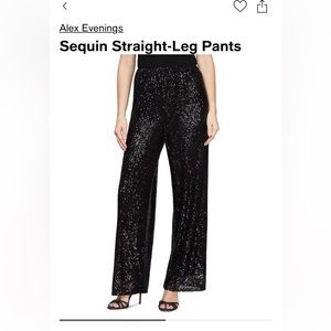 Alex Evenings Black Sequin trousers